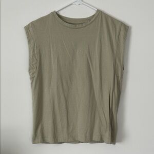 Sleeveless Olive Green Top